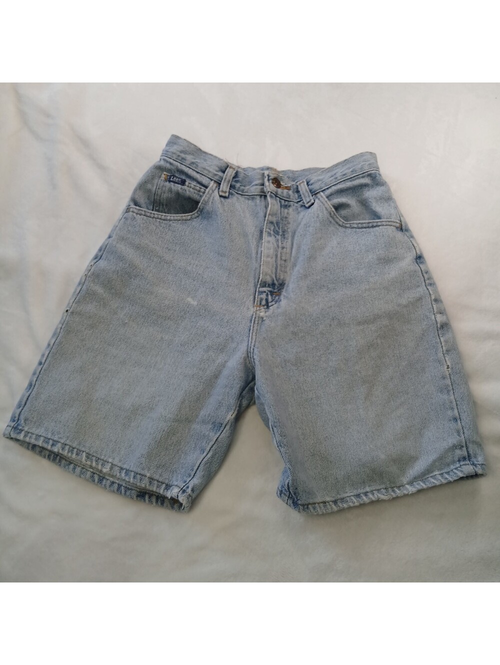 Vintage 90s Lee Denim Shorts High Waisted L Wash Jorts Womens Size 0 Waist 25